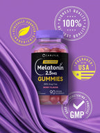 Carlyle Melatonin 2.5 mg Gummies | 90 Count | Berry Flavor Gummy Supplement | Vegan, Non-GMO, Gluten Free
