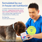 Native Pet Hip & Joint Advanced Care Dog Joint Supplement Powder for Mobility & Movement Support, Joint Supplement for Dogs with HMB, UC-II Collagen, Green Lipped Mussel & Hyaluronic Acid-120 Scoops