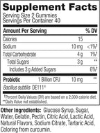 OLLY Probiotic Gummy, Immune and Digestive Support, 1 Billion CFUs, Chewable Probiotic Supplement, Mango, 25 Day Supply - 50 Count