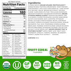 Orgain Organic Kids Nutritional Protein Shake, Fruity Cereal - Kids Snacks with 8g Dairy Protein, 22 Vitamins & Minerals, Fruits & Vegetables, Gluten Free, Soy Free, Non-GMO, 8.25 Fl Oz (Pack of 12)
