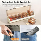 Weekly Pill Organizer,Portable 7 Day Pill Box,Moisture Proof Medicine Pill Organizer,Travel Pill Case with BPA-Free Material,Pocket-Size for Supplements & Vitamins (White)