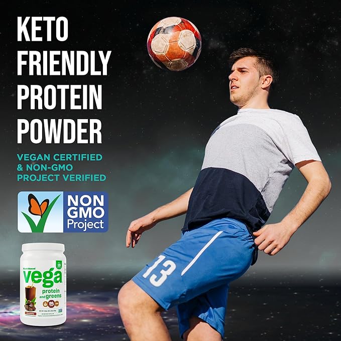 Vega Protein and Greens Protein Powder Chocolate (19 Servings) - 20g Plant Based Protein Plus Veggies, Vegan, Non GMO, Pea Protein for Women and Men, 1.4lb (Packaging May Vary) (Pack of 1)