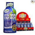 Vitamin Energy Immune+ Extra Strength Energy Shot Blue Raspberry 10 Pack, 260mg Natural Caffeine, B-Vitamins, Citicoline, Green Tea, Immunity & Focus Support, Zero Sugar, Gluten-Free 1.93 fl oz