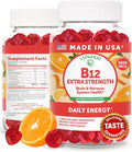 Lunakai Extra Strength 3000mcg Vitamin B12 Gummies - USA Made, Delicious Daily Energy & Metabolism Support - Vegan B12 Methylcobalamin Supplement 60ct