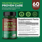 Liver Cleanse Detox & Repair Supplement with Milk Thistle, Dandelion Root & Artichoke Extract – Herbal Liver Support & Daily Detox Capsules for Men & Women, Vegan, 60 Count