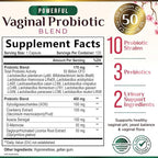 Probiotics 50 Billion CFU per Serving - 10 Strains & Prebiotics - Supports Women's pH Balance, Digestive, UT & Feminine Health - SVag Women Health Supplements - Shelf Stable Bottled USA - 120 Capsules