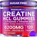 Creatine HCL Gummies for Women & Men - 120 Gummies 6200mg HCL Creatine Chews Advanced Complex with L-Taurine + Vitamin B12 for Muscle Strength, Energy Boost & Booty Gain Gummy - Mixed Berry Flavor