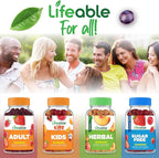 Lifeable Sugar Free Multivitamin Gummies | with Iron Vitamin A, C, D, E, Niacin, B6, Folate, B12, Biotin, Pantothenic Acid, Zinc | Great Tasting Adult Multivitamin Gummy | 90 Gummies