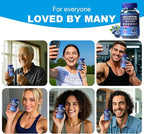 Blueberry Flavor Magnesium Glycinate Gummies 400mg – High Absorption Supplement for Adults and Kids, Sugar Free, Gelatin Free, Vegan Friendly, 60 Day Supply (60, Blueberry)