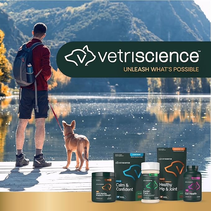 VetriScience Calm & Confident Chews, Composure Clinically Tested Calming and Anxiety Ashwagandha Supplement for Dogs, Stress Relief, Separation Anxiety, Behavior Support, Chicken, 90 Count