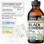 BIO KRAUTER® Perimenopause & Menopause Supplements for Women* - Pure Vegan Black Cohosh for Mood Support & Women's Wellness - Black Cohosh Supplements 4 Fl.Oz 56-Day Supply, Alcohol & Sugar Free