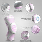 NEENCA Professional Knee Brace for Pain Relief, Medical Knee Support with Patella Pad & Side Stabilizers, Compression Knee Sleeve for Meniscus Tear, ACL, Joint Pain, Runner, Workout (Pink White, XS)