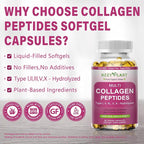 Multi Collagen Peptides Softgel - Type I, II, III, V, X - Hydrolyzed Collagen Peptides with Biotin Vitamin C Hyaluronic Acid for Women & Men, Supports Skin Hair Nail & Joint, Non-GMO, 60 Servings