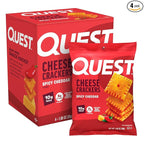 Quest Nutrition Cheese Crackers, Spicy Cheddar, 10g of Protein, Low Carb, Made with Real Cheese, Protein Snack, 4 Count