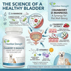 Cranberry D-Mannose for Dogs, Support for Bladder & UTI, Pet Urinary Tract + Immune Health Supplement, Cranberry for Dogs with D-Mannose & Vitamin C, 150 Chewable Tablets