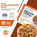 WonderSlim Protein Cereal, Chocolate Peanut Butter, Low Sugar, Gluten Free, Keto Friendly & Low Carb (7ct)