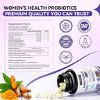 Probiotics for Women 100 Billion CFUs, Menopause, Joint Support & Bloating Relief, Turmeric Curcumin Moringa with Cranberry, Probiotics for Women Digestive Health - 60 Softgels