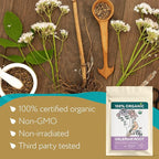Valerian Root Tea Organic (40 Tea Bags) - Valeriana Herb – Calming Herbal Infusion for Sleep, Healthy Stress Response - Te para Dormir de Noche