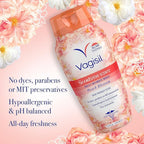 Vagisil Feminine Wash for Intimate Area Hygiene,Scentsitive Scents,pH Balanced and Gynecologist Tested,Peach Blossom,12 oz,(Pack of 6)