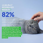 Hip and Joint Supplement for Cats - Glucosamine Powder with Green Lipped Mussel, MSM, Chondroitin, and Vitamin E - 4.23oz/120g