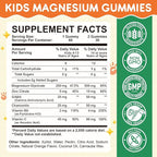 Magnesium Glycinate Gummies for Kids: Calm Magnesium Supplement for Kids & Adults with Zinc Citrate, GABA, Chamomile, Vitamin B6 & C - Sleep, Relaxation & Focus, Orange Flavor 60 Count