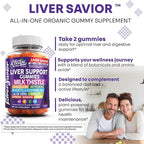 Clean Nutra Liver Cleanse Detox & Repair Gummies | Milk Thistle Gummy Liver Support Vitamins | Dandelion, Artichoke, Aloe Vera, Ginger, Berberine, Lemon, N-Acetyl-L-Cysteine, Turmeric Supplement HCL