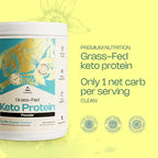 LevelUp Keto Protein, with Collagen Peptides, Energizing MCT, Whey Isolate Protein, Ketogenic Protein Powder Supplement - Vanilla Sweet Cream