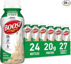 BOOST High Protein with Fiber Ready to Drink Complete Nutritional Drink, Very Vanilla, 8 fl oz Bottle, 24 Pack
