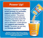 Emergen-C Immune+ Triple Action Immune Support Powder, BetaVia (R), 1000mg Vitamin C, B Vitamins, Vitamin D and Antioxidants, Super Orange – 50 Count