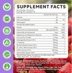 Saffron Supplements Gummies for Kids & Adults Vision, Zzz, Focus & Cortisol with Ashwagandha, L-Theanine, Rhodiola Rosea, St.John's Wort, Lemon Balm, Vitamin D3, B6, Magnesium & Zinc, Strawberry, 120