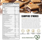 Ambrosia Planta - Plant-Based Protein Powder 20g | Dairy Free Vegan Protein Powder with BCAA Amino Acids | Keto-Friendly, No Added Sugar | 25 Servings | Campfire Smores