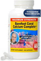 1500mg, 240 Capsules- Coral Calcium Supplement Developed by Bob Barefoot- Supports Overall Health & PH Levels- Contains Calcium, Magnesium & Vitamin D3