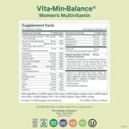 PURE SYNERGY Vita·Min·Balance | Multivitamin for Women with Iron | Women’s Daily Multivitamin Made with Organic Whole Foods | for Balanced Energy and Stress Support (60 Tablets)