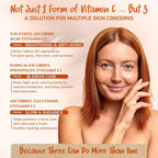 Vitamin C Serum for Face • 3 Stable Vitamin C Forms + 4 Power Ingredients: Hyaluronic Acid & Panthenol • Brightening Anti Aging Serum for Dark Spots, Fine Lines & Wrinkles • Made in Germany, 1,7 fl oz
