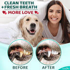 Premium Teeth Cleaning Wipes for Dogs & Cats - 50 Pcs - Pet Dental Care Finger Pads for Fresh Breath & Oral Hygiene - Embossed Pattern & Nano Plastic-Dotting to Remove Plaque & Tartar