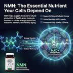 PRISTINE'S Longevity Complete Anti Aging NMN Complex - Advanced Cellular Support - NMN 500mg, Berberine 500mg, Resveratrol 250mg, Healthy Aging, Autophagy & NAD+ Support - Glass Bottle