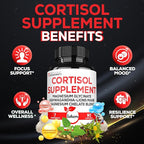 Satoomi 7in1 Cortisol Supplement - Magnesium Glycinate with Ashwagandha, Magnesium Glycinate and Citrate - Mood & Rest Well & Resilience - 90 Capsules for 45 Days