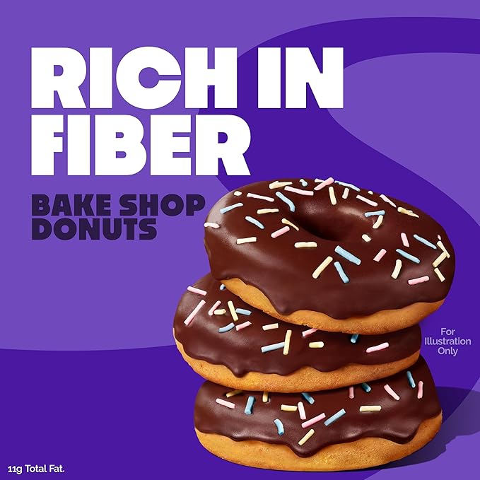 Quest Nutrition Bake Shop, Chocolate Frosted Donuts, 14g Protein, Less than 1g Sugar, Protein Snack, Low Sugar, 9 Count