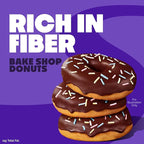 Quest Nutrition Bake Shop, Chocolate Frosted Donuts, 14g Protein, Less than 1g Sugar, Protein Snack, Low Sugar, 4 Count