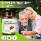 Liver Health Formula and Gallbladder Support-Liver Cleanse Detox & Repair to Support Liver Renew with Artichoke Extract, Milk Thistle, Dandelion Leaf. Liver Detox Supplements for Liver Support.