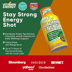 Vitamin Energy Immune+ Extra Strength Energy Shot Mango 48 Pack, 260mg Natural Caffeine, B-Vitamins, Citicoline, Green Tea, Immunity & Focus Support, Zero Sugar, Gluten-Free 1.93 fl oz