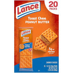 Lance Sandwich Crackers, ToastChee Peanut Butter, 20 Individually Wrapped Packs, 6 Sandwiches Each (Pack of 2)