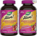 Nature's Way Alive! Women's Daily Gummy Multivitamins,16 Vitamins & Minerals,Energy Metabolism*,Hair Skin & Nails*,Vegetarian,Mixed Berry Flavored,150 Gummies (Packaging May Vary),(Pack of 2)