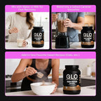 GLO Health Foods Cold-Processed Whey Protein - Salted Caramel Flavor - 24g Protein per Serving - Whey with Digestive Enzymes & BCAAs - Supports Muscle Growth, Strength & Recovery - 2 LB (28 Servings)