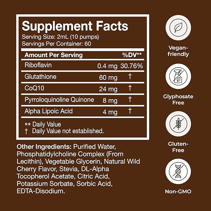 Terra Health Essentials - Liposomal Glutathione - Supports Immunity, Skin, Hair, and Healthy Aging - Maximum Absorption Glutathione Supplements - 30 Day Supply, 2oz