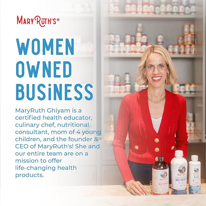 MaryRuth's Liquid Nighttime Multimineral | No Melatonin | Bedtime Routine | Magnesium Citrate | Calcium | Zinc | Vitamin D3| Available in 4 Flavor - Vegan | Sugar Free | Gluten Free | 32 Oz
