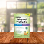 From the Makers of Dramamine, Advanced Herbals Ginger & Ashwagandha Lozenges, for Nausea Relief & Stress Support, Tropical Fruit and Ginger Flavor, 20 Count