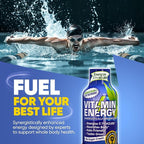 Vitamin Energy Immune+ Extra Strength Energy Shot Blue Raspberry 24 Pack, 260mg Natural Caffeine, B-Vitamins, Citicoline, Green Tea, Immunity & Focus Support, Zero Sugar, Gluten-Free 1.93 fl oz