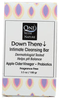 ONE WITH NATURE Down There Fragrance Free Intimate Cleansing Soap Bar, 3.5 OZ