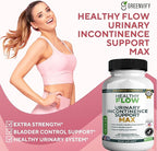 Healthy Flow Urinary Incontinence Support Max, 60 Veggie Capsules, Cranberry Juice Hibiscus Dandelion Formula, 30 Day Supply (5)